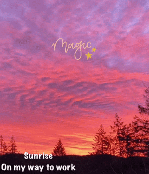 Good Morning Sunrise Way To Work Purple Magic GIF