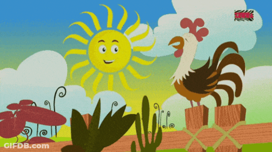Good Morning Sunshine Rooster Cock A Doddle Doo GIF