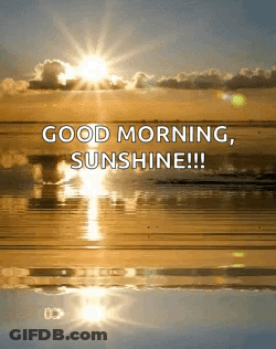 Good Morning Sunshine Sun Over Ocean GIF