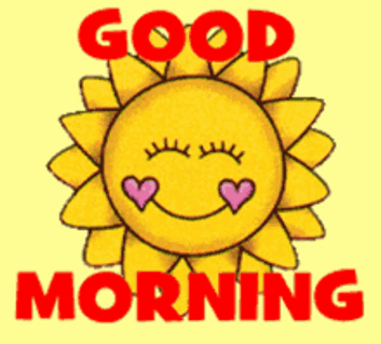 Good Morning Sunshine Sun Smile Heart GIF