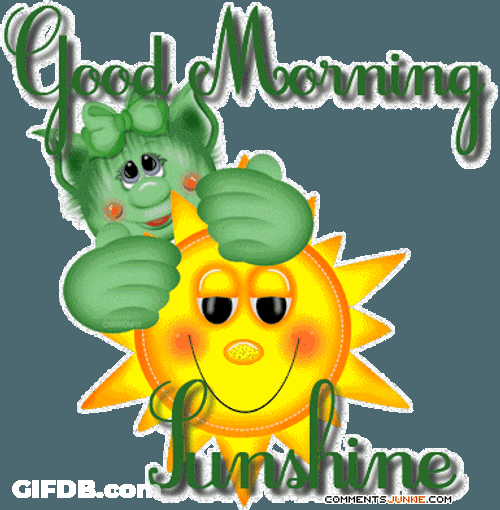 Good Morning Sunshine Troll Hugging Sun GIF