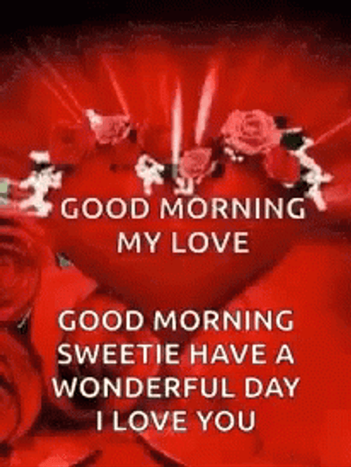 Good Morning Sweetheart Flower Heart GIF