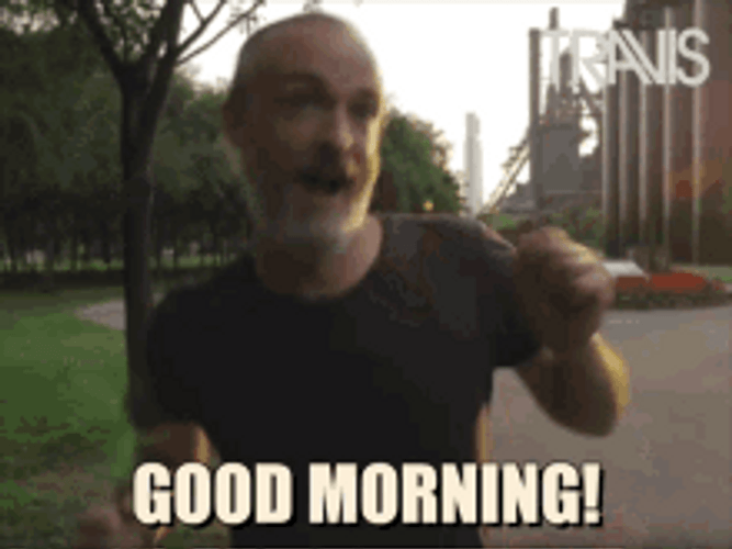 Good Morning Team Bald Man Happy Dancing GIF