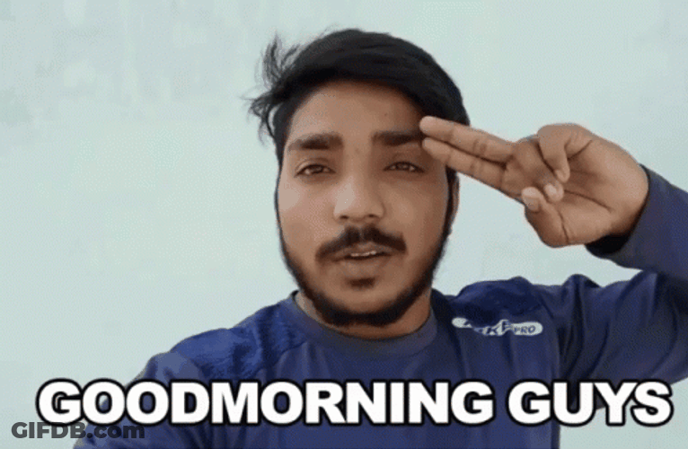 Good Morning Team Bearded Man Salute GIF