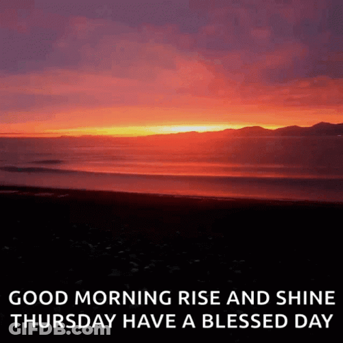 Good Morning Thursday Blessed Day Pink Sunset GIF