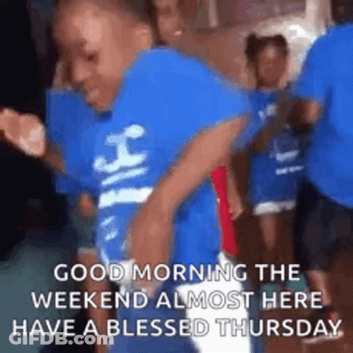 Good Morning Thursday Funny Energetic Kid GIF