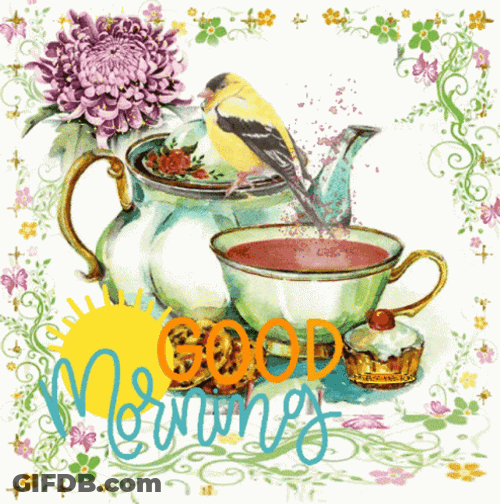 Good Morning Thursday Hot Coffee Animation GIF