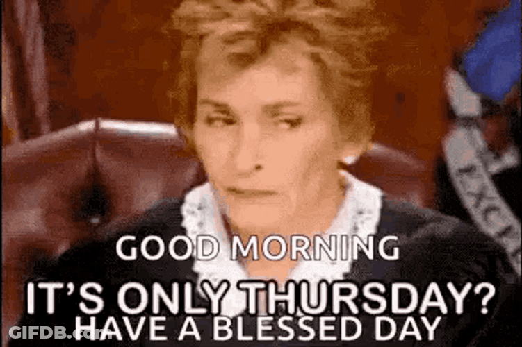 Good Morning Thursday Judge Judy Face Palm GIF
