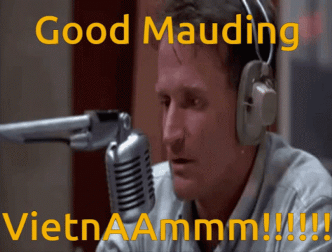 Good Morning Vietnam Robin Williams Hyped Up GIF