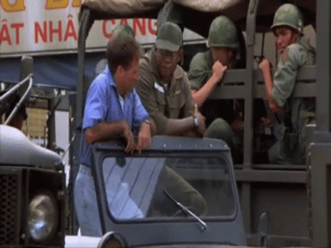 Good Morning Vietnam Robin Williams Military Vehicle GIF