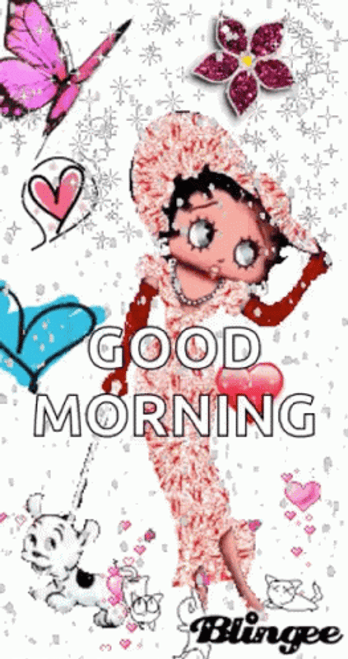 Good Morning Wednesday Betty Boop Hearts GIF