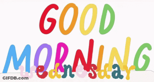 Good Morning Wednesday Sign GIF