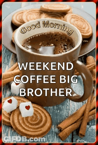 Good Morning Weekend Coffee Cup GIF