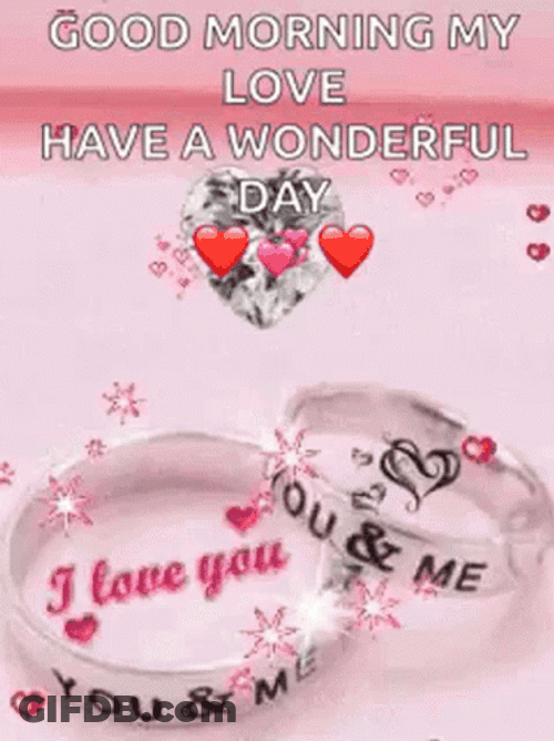 Good Morning Wife Couple Silver Ring GIF