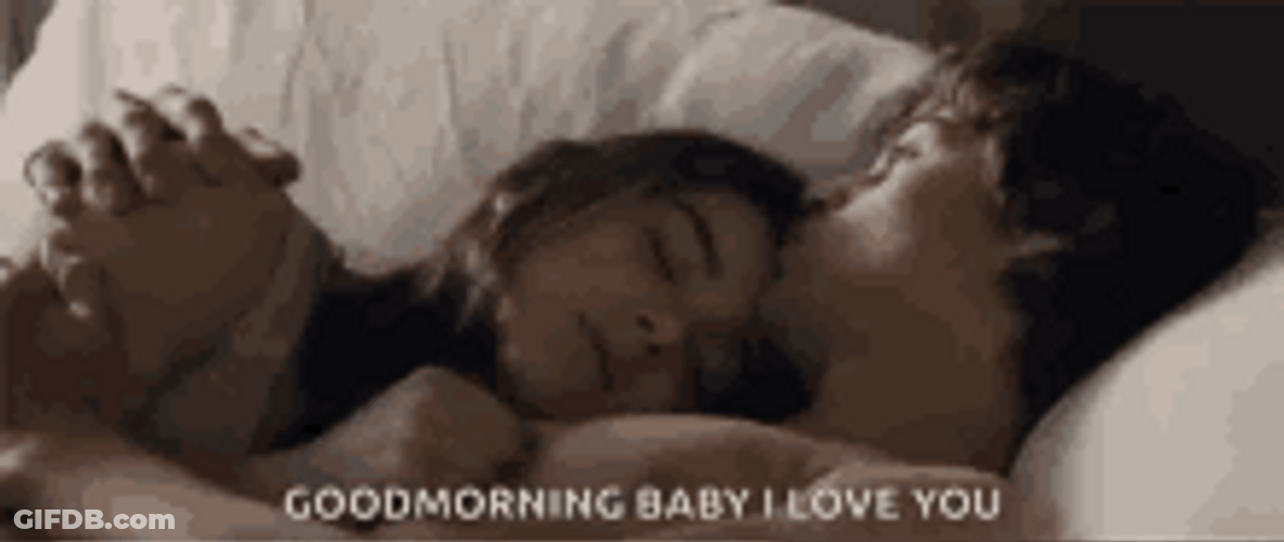 Good Morning Wife Cuddle Forehead Kiss GIF