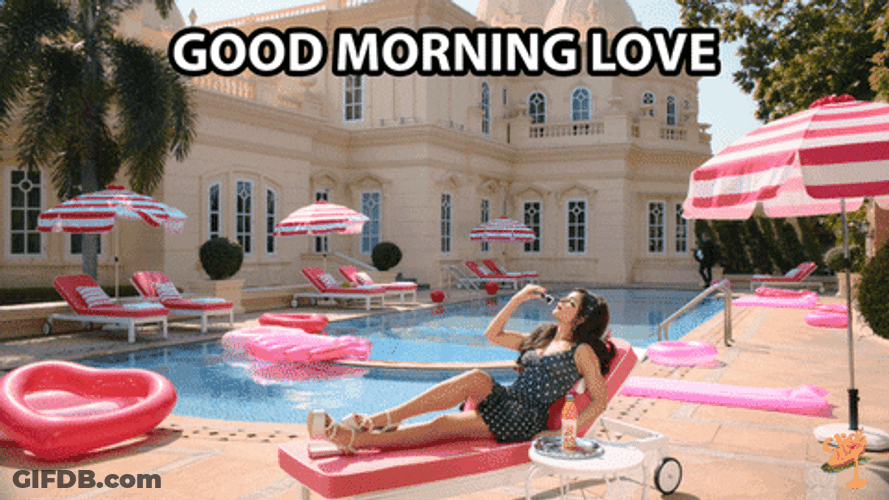 Good Morning Wife Expensive Resort Relaxation GIF