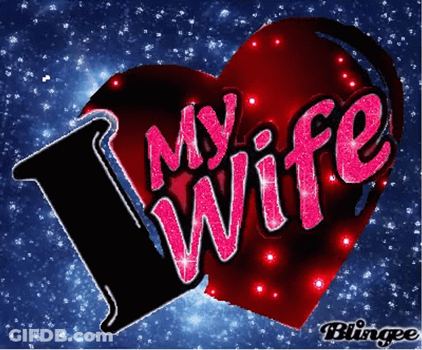 Good Morning Wife Glittering Heart GIF