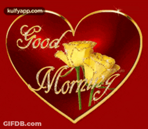 Good Morning Wife Sparkling Yellow Flowers GIF