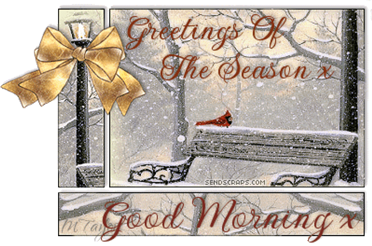 Good Morning Winter Digital Text Greetings GIF