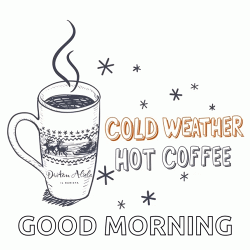 Good Morning Winter Hot Coffee Art GIF