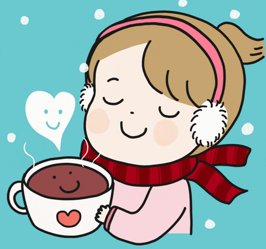 Good Morning Winter Smiley Faces Fun Art GIF