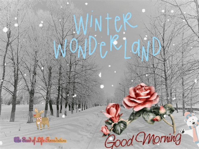 Good Morning Winter Wonderland Graphic Design GIF
