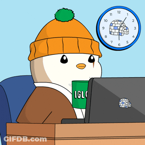 Good Morning Work By Cute Penguin GIF