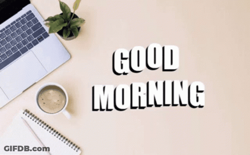 Good Morning Work Station GIF