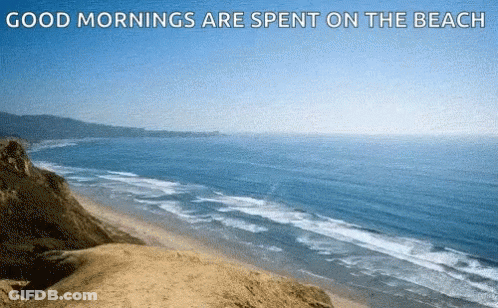 Good Mornings Are Spent On The Beach GIF