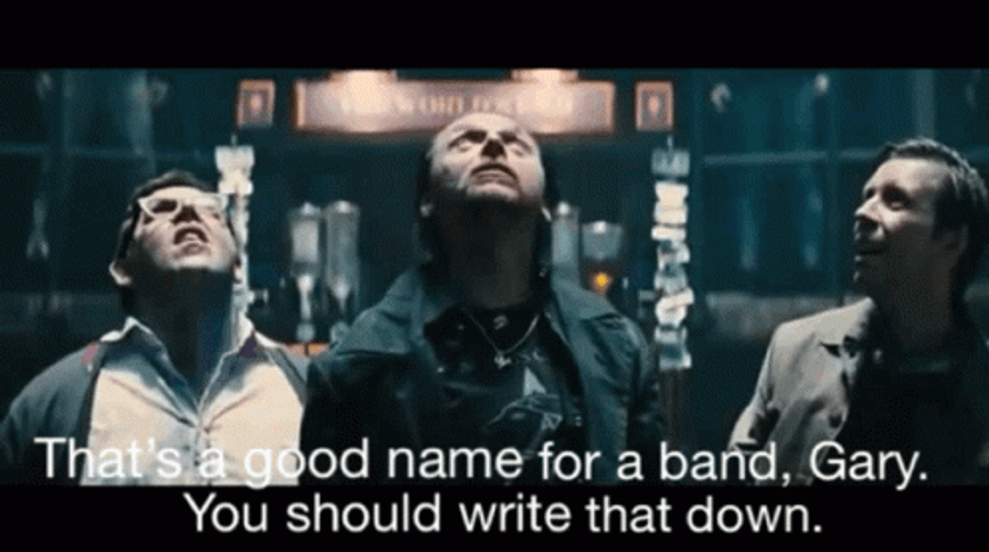 Good Name For Band Gary Write That Down GIF
