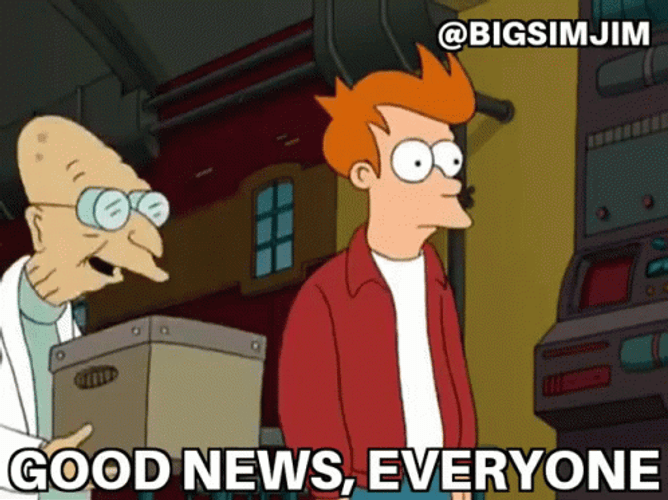 Good News Everyone Futurama Fry GIF