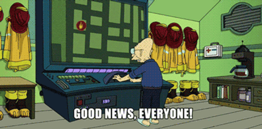 Good News Everyone Futurama Scientist GIF