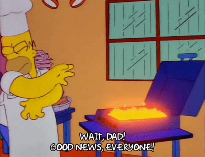 Good News Everyone Wait Dad The Simpsons GIF