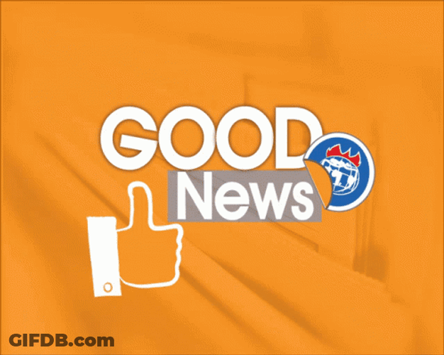 Good News Orange Thumbs Up GIF