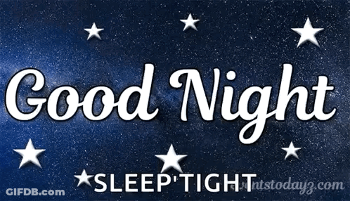 Good Night And Sleep Tight Sign GIF