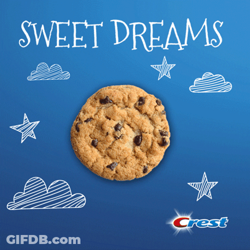 Good Night And Sweet Dreams Cookie Moon Bites GIF