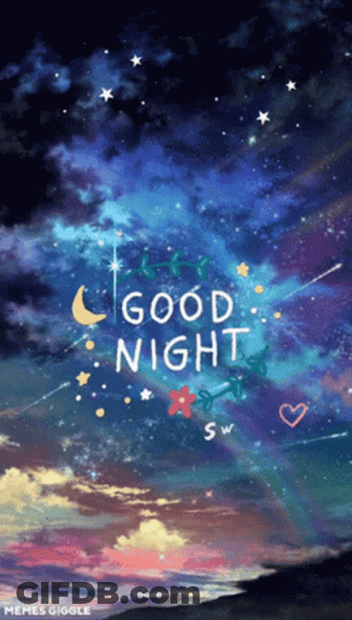 Good Night And Sweet Dreams Falling Night Meteors GIF