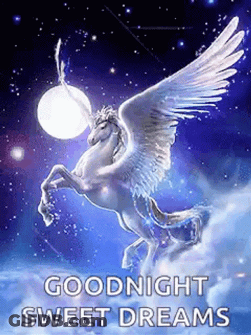 Good Night And Sweet Dreams Night Sky Pegasus GIF