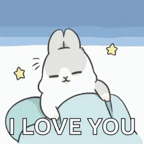 Good Night Animated Sleepy Rabbit GIF