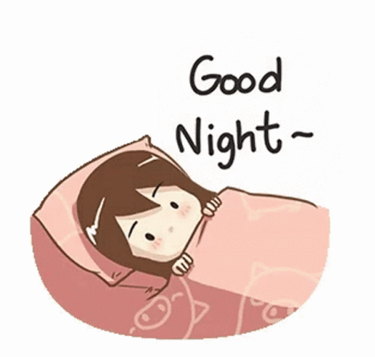 Good Night Animated Tired Girl GIF