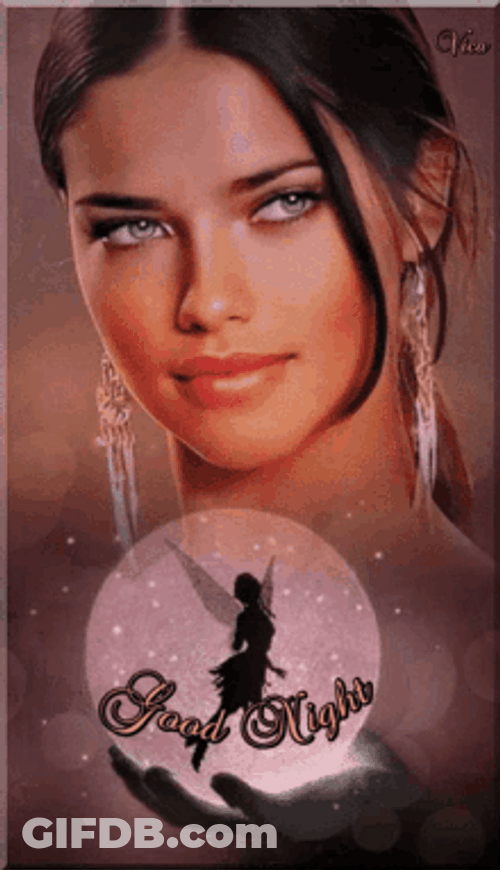 Good Night Beautiful Hazy Pink Effects GIF