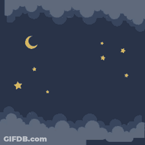 Good Night Beautiful Night Sky Design GIF