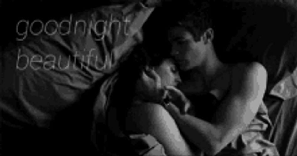 Good Night Beautiful Romantic Couple Cuddling GIF