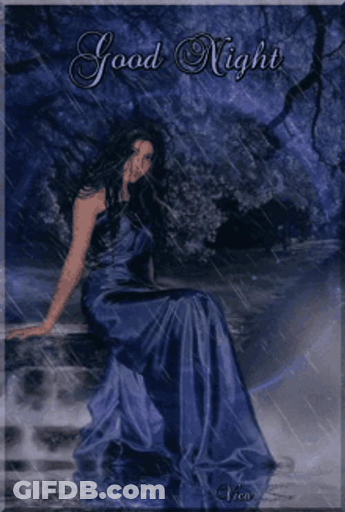 Good Night Beautiful Sitting In The Rain GIF