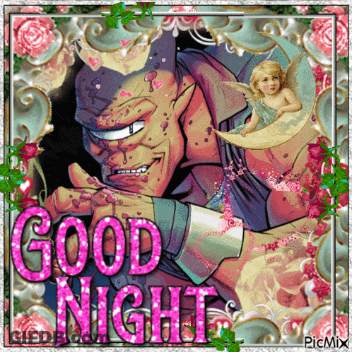 Good Night Cartoon Character GIF
