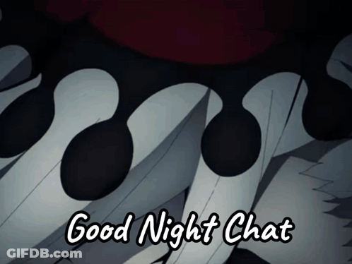 Good Night Chat Message Black And White Background GIF