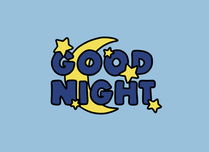 Good Night Crescent Moon Stars GIF