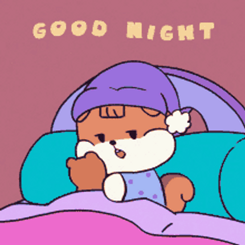 Good Night Cute Bear Sleepwear Bed GIF