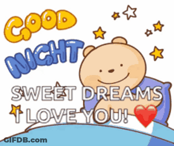 Good Night Cute Bear Sweet Greeting GIF