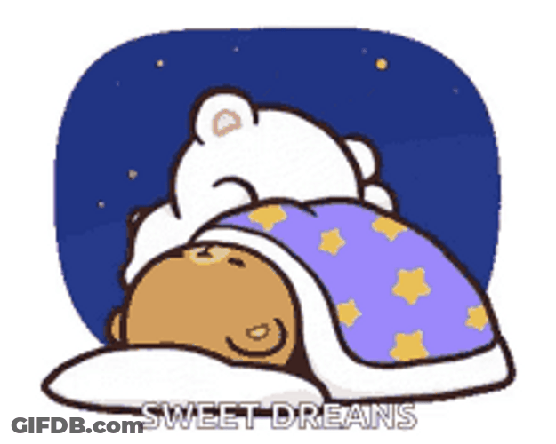 Good Night Cute Bears Couple Sweet Dreams GIF